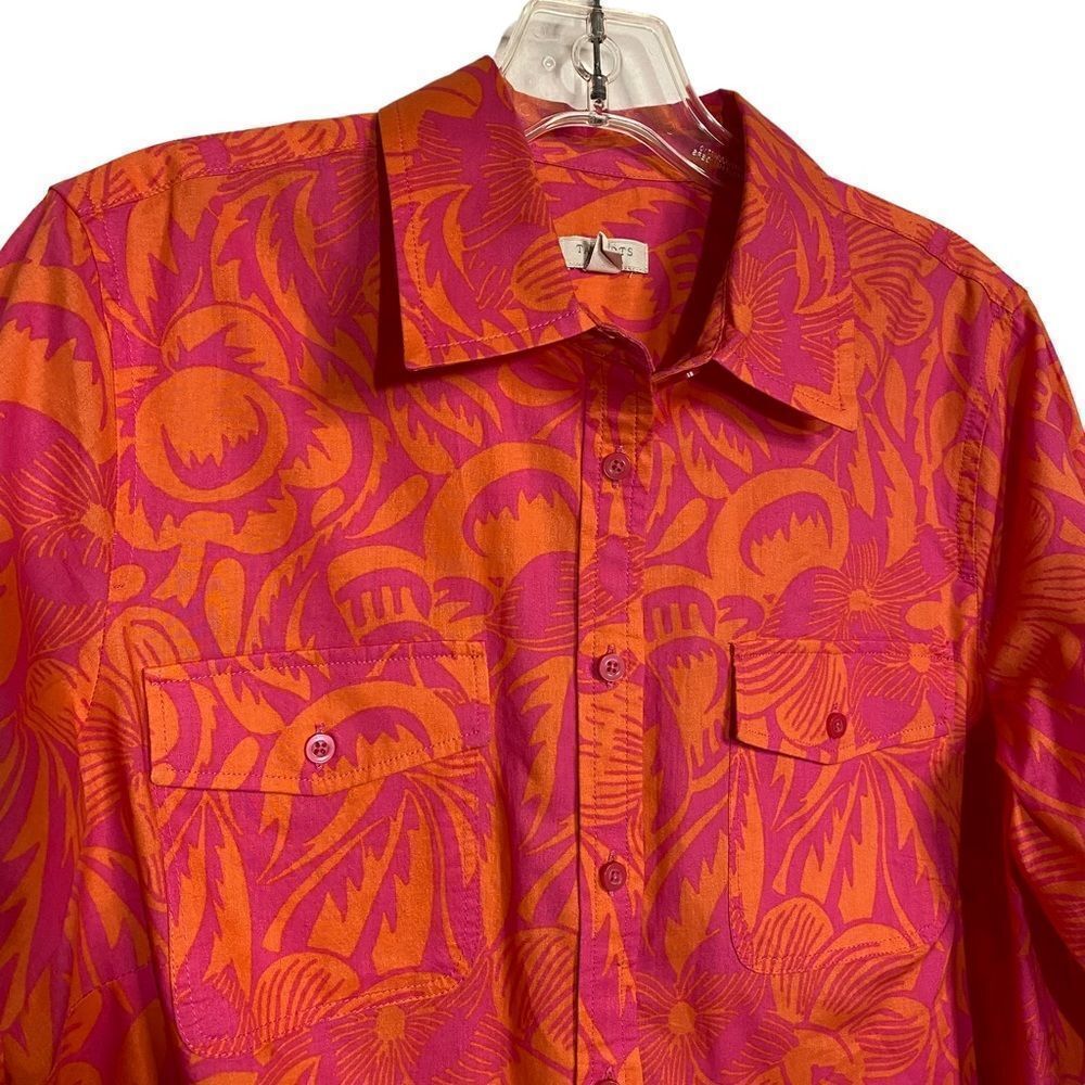 TALBOTS Hawaiian Print Button Down Shirt - Picture 4 of 9